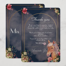 Convites Quinceañera/Doce 16 design de Cavalo Obrigado Nota