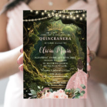 Quinceañera Doce 16 Encantado Floresta Esmagada