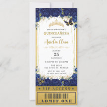 Quinceañera Doce Azul-marinho 16 VIP Tíquete