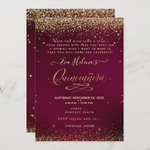 Convites Quinceañera, Escrita na Estrela, DIY Sangria