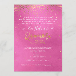 Convites Quinceañera , Escrita nas Estrelas, Faça Você Rosa