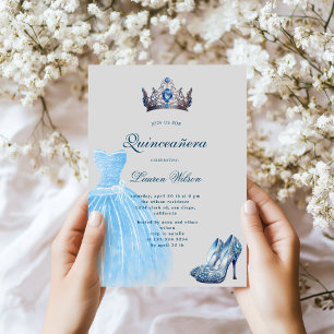 Convites Quinceañera Exclusiva da Rainha Diamante Azul