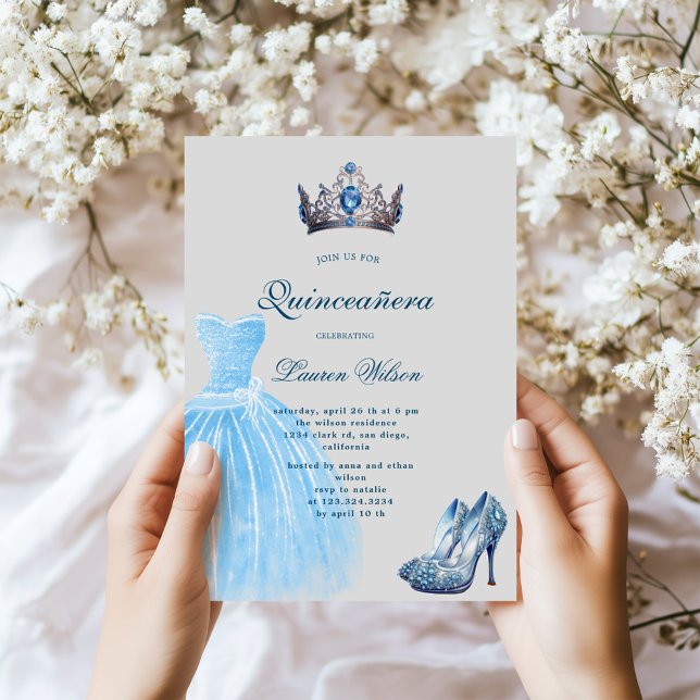 Convites Quinceañera Exclusiva da Rainha Diamante Azul (Criador carregado)