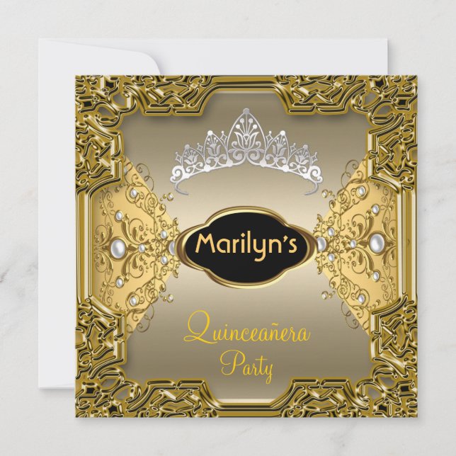 Convites Quinceañera Festa de aniversário (Frente)