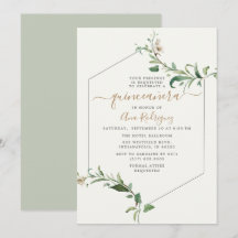 Quinceañera Floral Elegante Mínima