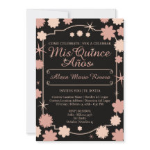 Quinceanera Foto Floral Dourado Prata Rosa Glam