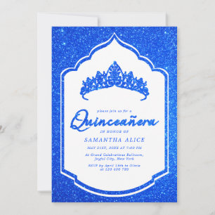 Convites Quinceanera - Glitérica Real Elegante