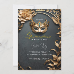 Convites Quinceañera mascarada