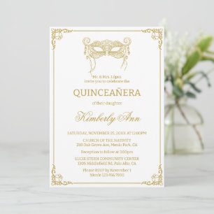 Convites quinceanera mascarada