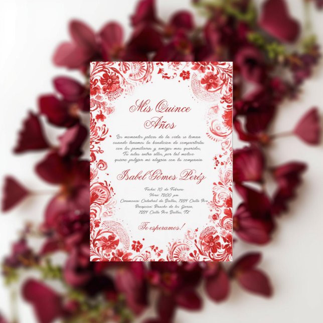 Convites Quinceañera Mexicana (Criador carregado)