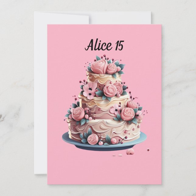 Convites Quinceañera: Mi Momento de Brillar (Frente)