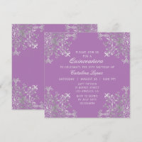 Quinceañera Ornamentado de Prata Roxo Elegante