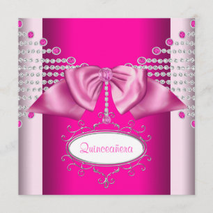 Convites Quinceanera Rosa Quente Arco