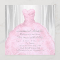 Quinceañera Rosa-Rosa-Esbranquiçada Elegante