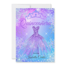 Quinceanera Roxo Rosa Azul Inverno Encantado 2