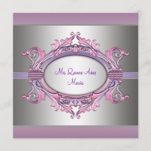 Convites Quinceanera Roxo Roxa