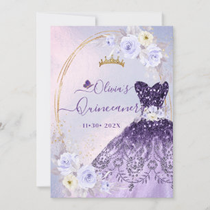 Convites Quinceanera Roxo Roxo do ArtsApp H2