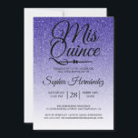 Convites Quinceañera Royal Blue Glitter 15 Aniversário<br><div class="desc">Um convite de 15 anos, glamouroso, moderno e azul, glitter ombre design Quinceañera, apresenta o texto "Mis Quince" na caligrafia manuscrita em chic preto. Convite de aniversário perfeito para uma Quinceañera glamourosa, perfeita para ela, a modista que ama padrões modernos, brilho, luxo e vidro. Desenvolvido exclusivamente para você pelo Happy...</div>