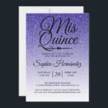 Convites Quinceañera Royal Blue Glitter 15 Aniversário<br><div class="desc">Um convite de 15 anos, glamouroso, moderno e azul, glitter ombre design Quinceañera, apresenta o texto "Mis Quince" na caligrafia manuscrita em chic preto. Convite de aniversário perfeito para uma Quinceañera glamourosa, perfeita para ela, a modista que ama padrões modernos, brilho, luxo e vidro. Desenvolvido exclusivamente para você pelo Happy...</div>