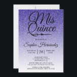 Convites Quinceañera Royal Blue Glitter 15 Aniversário<br><div class="desc">Um convite de 15 anos, glamouroso, moderno e azul, glitter ombre design Quinceañera, apresenta o texto "Mis Quince" na caligrafia manuscrita em chic preto. Convite de aniversário perfeito para uma Quinceañera glamourosa, perfeita para ela, a modista que ama padrões modernos, brilho, luxo e vidro. Desenvolvido exclusivamente para você pelo Happy...</div>