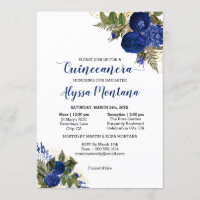 Quinceanera Royal Blue Rosa Massa e Recepção