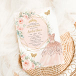 Convites Quinceañera Soft Blush Borboletas<br><div class="desc">Personalize esse convite encantador da quinceañera com uma redação própria,  fácil e rapidamente,  basta pressionar o botão personalizá-lo para reorganizar e formatar o estilo e a colocação do texto. Itens correspondentes disponíveis no repositório! c) O Feliz Cat Studio</div>