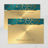 Quinceanera Teal Blue Green e Dourado Filigre