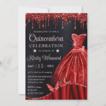 Quinceanera, Vestido De Lâmpada Vermelha Por Aquar