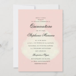 Convites Quinceañera, Vestido Romântico Rosa Esmagador
