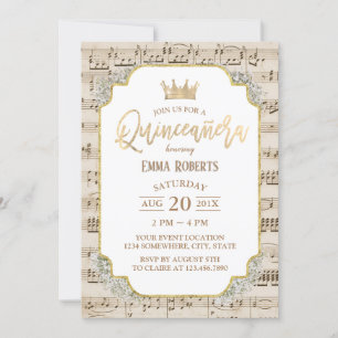 Convites Quinceanera Vintage 15 Aniversário
