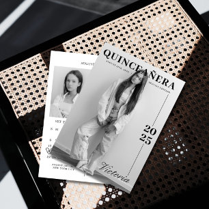 Convites quinceñera da revista Calendar guarde a data