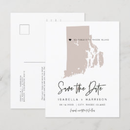 Convites QuINN Blush Rhode Island Salve o Cartão-Postal de 