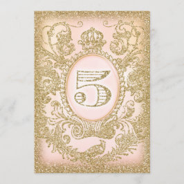 Convites Quinta Aniversário Uma Vez no Tempo Princesa