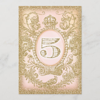 Convites Quinta Aniversário Uma Vez no Tempo Princesa
