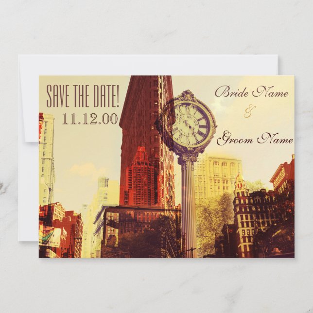 Convites Quinta avenida vintage de Nova York (Frente)