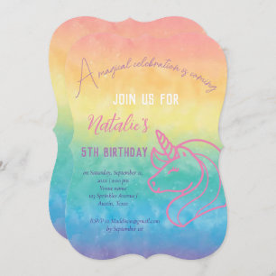 Convites Quinta Mágica Rosa Rosa 5 do Unicórnio