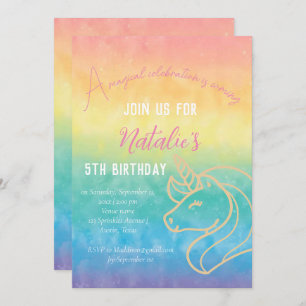 Convites Quinta Mágica Rosa Rosa 5 do Unicórnio