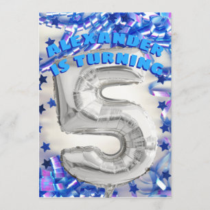 Convites Quinta prata do aniversário e partido azul dos