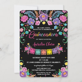 Convites Quinto Mexicano Floral Quinceañera 15 Anos Anivers