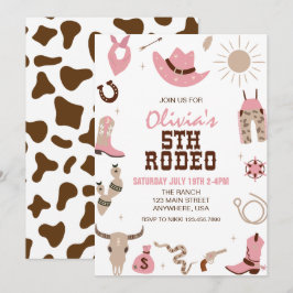 Convites Quinto Rodeio Pink Western 5º Aniversário