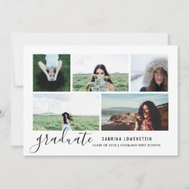 Convites Quinto Script de Formando de Chic Casual Simples