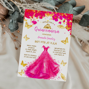 Convites Quinze Anos Princesa Rosa Floral
