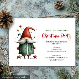 Convites Quirky red green Christmas party invitation card