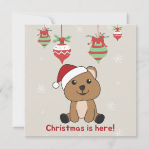 Convites Quokka Natal Snow Animais de inverno Quokkas Invit