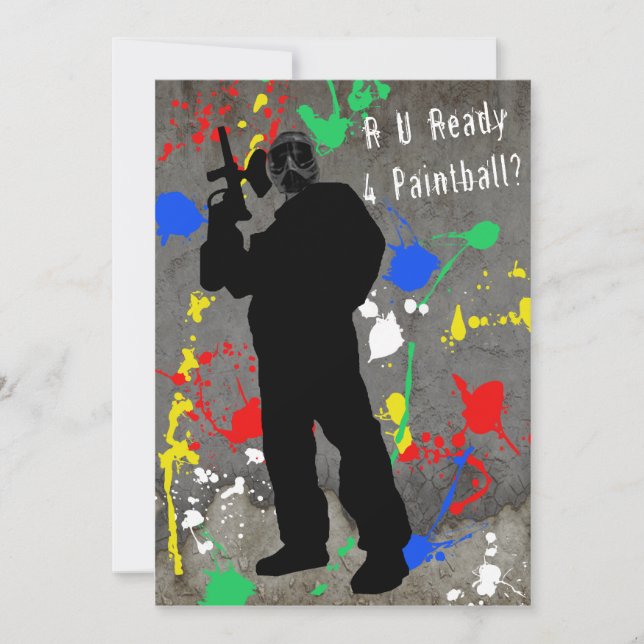 Convites R U aprontam o Paintball 4? (Frente)