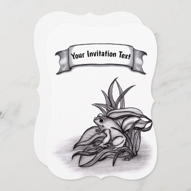 Convites Rã, adicione seu texto (Frente/Verso)