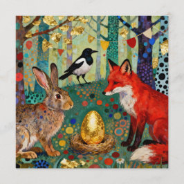 Convites Rabbit, Magpie, Fox and “The Golden Goose Egg”