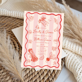 Convites rabisco do Chá de fraldas de mercado do agricultor