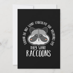 Convites Raccoon Lover Raccoon Para Dia de os namorados