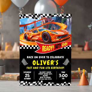 Convites Race Car Birthday Bash